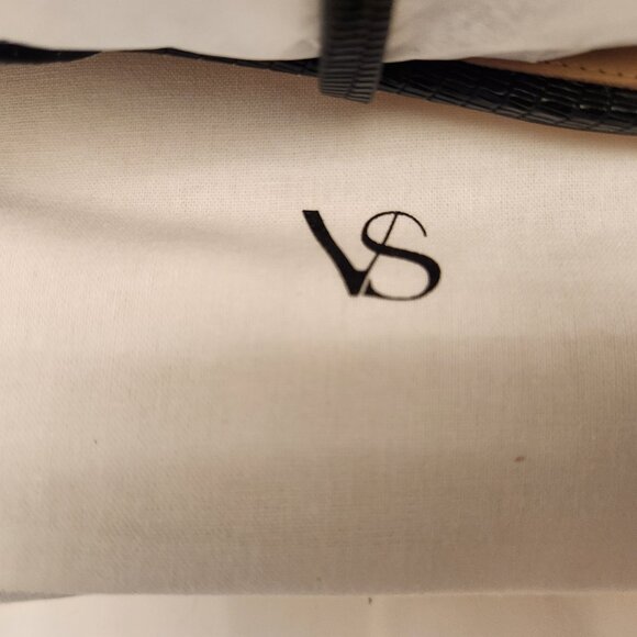 VIA SPIGA Black Croc Calandre Round Toe Leather Slingback Sandals. NIB. Size 9 - Picture 4 of 13